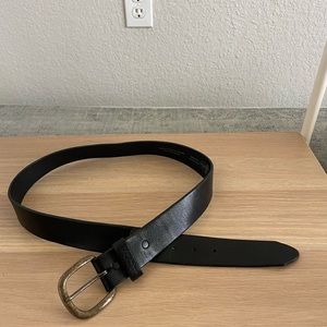 Justin Black Leather Belt